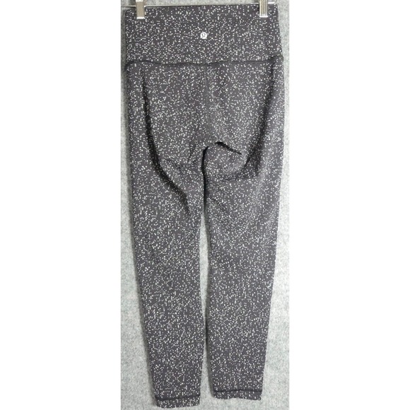 Lululemon 6 Leggings Wunder Under High Rise Magnetized Jacquard Black White - Picture 3 of 7